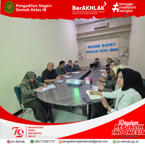 Rapat Monev SIPP dan Teknis Persidangan